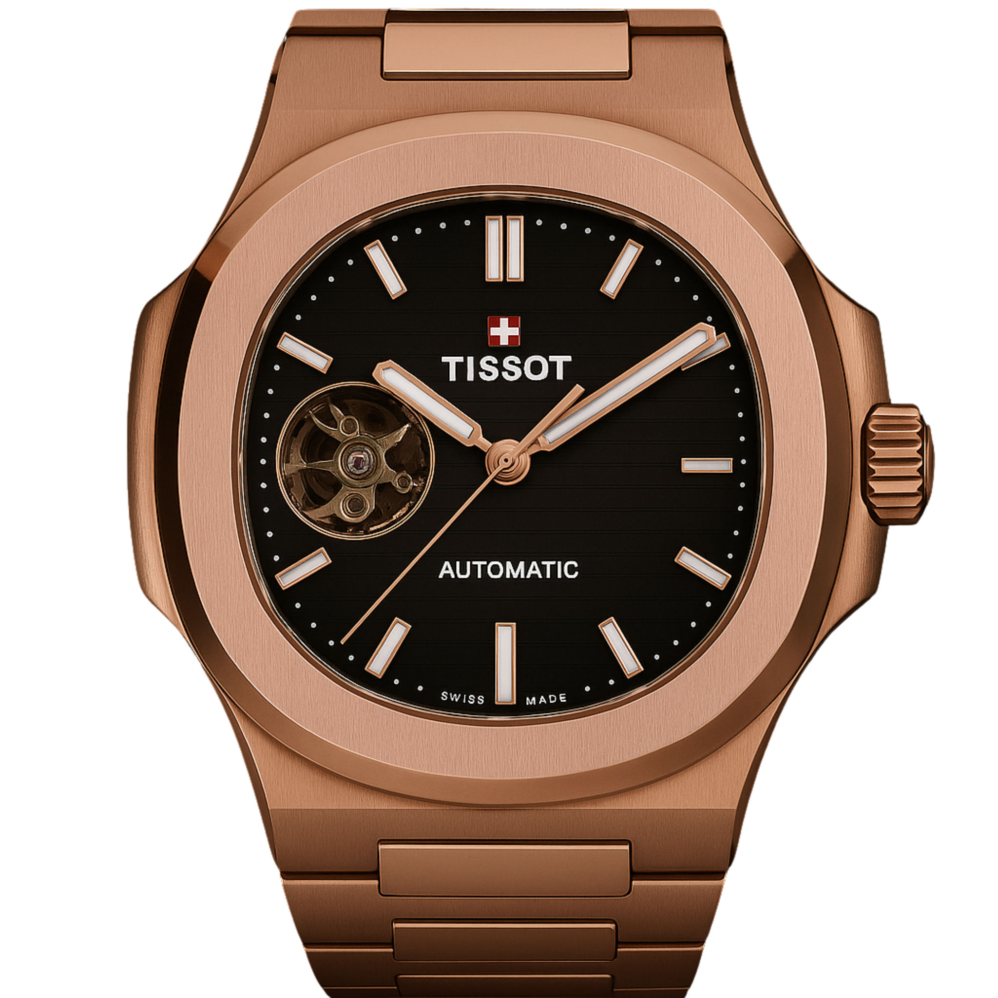 Tissot Nautiko Open Heart Edition | Rose Gold & Chocolate